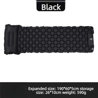 Outdoor Camping Inflatable Mattress Sleeping Pad With Pillows Ultralight Air Mat Built In Inflator Pump Hiking Wholesale