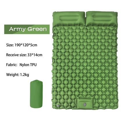Inflatable Camping Mats Air Mattress With Pillow Outdoor Tourist Sleeping Pad Self-Inflating Mattress For Hiking Climbing