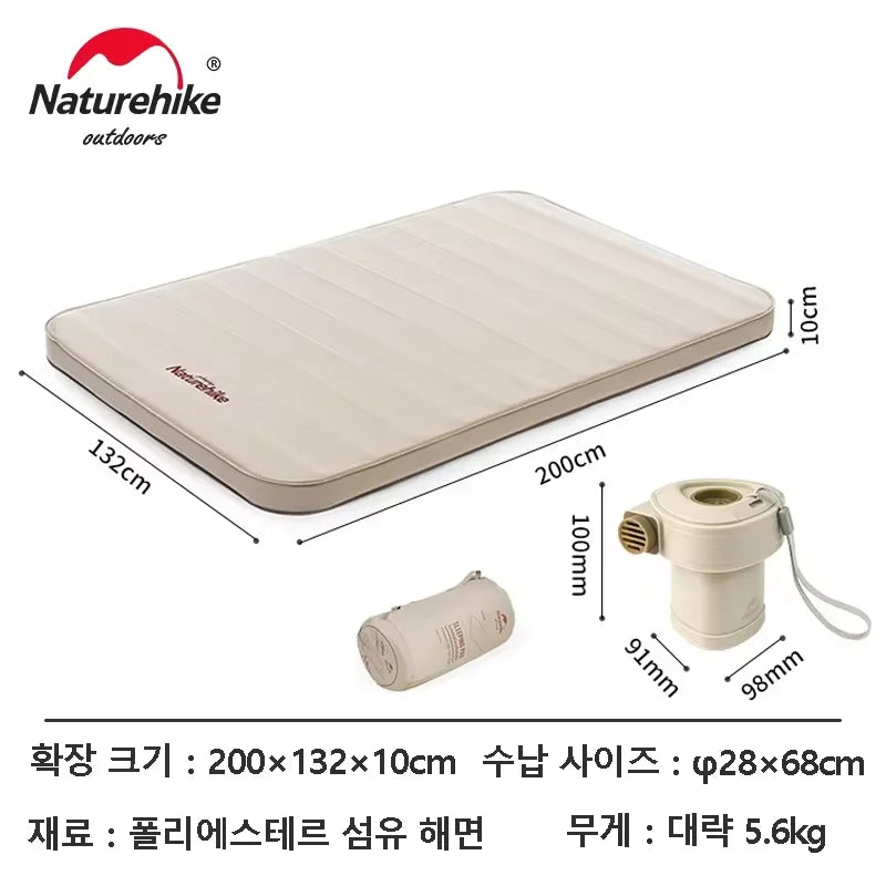 Naturehike Inflatable Mattress C10 Self-inflating Mattress 10cm Double Air Mattress Tourist Inflating Camping Mattress Pad