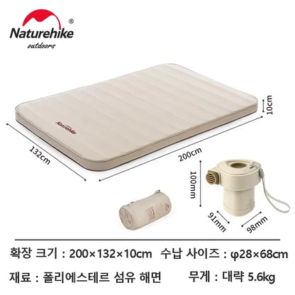 Naturehike Inflatable Mattress C10 Self-inflating Mattress 10cm Double Air Mattress Tourist Inflating Camping Mattress Pad