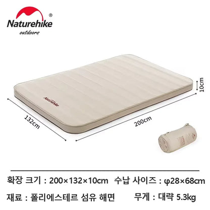 Naturehike Inflatable Mattress C10 Self-inflating Mattress 10cm Double Air Mattress Tourist Inflating Camping Mattress Pad