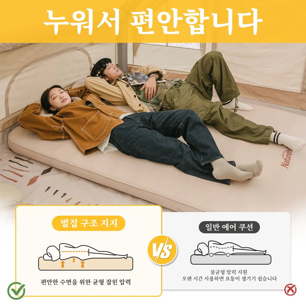 Naturehike Inflatable Mattress C10 Self-inflating Mattress 10cm Double Air Mattress Tourist Inflating Camping Mattress Pad
