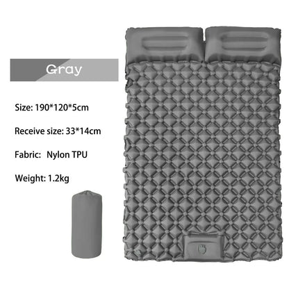 Inflatable Camping Mats Air Mattress With Pillow Outdoor Tourist Sleeping Pad Self-Inflating Mattress For Hiking Climbing