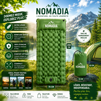 Nomadia™ - Matelas gonflable camping