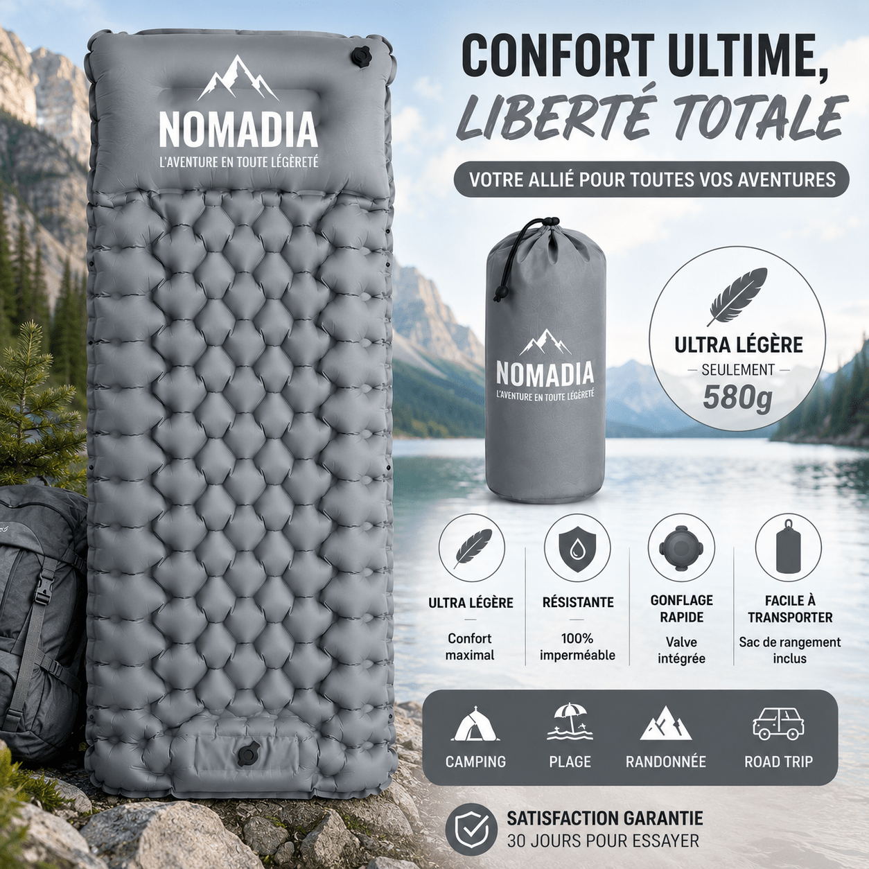 Matelas de Camping Nomadia™ - NOMADIA