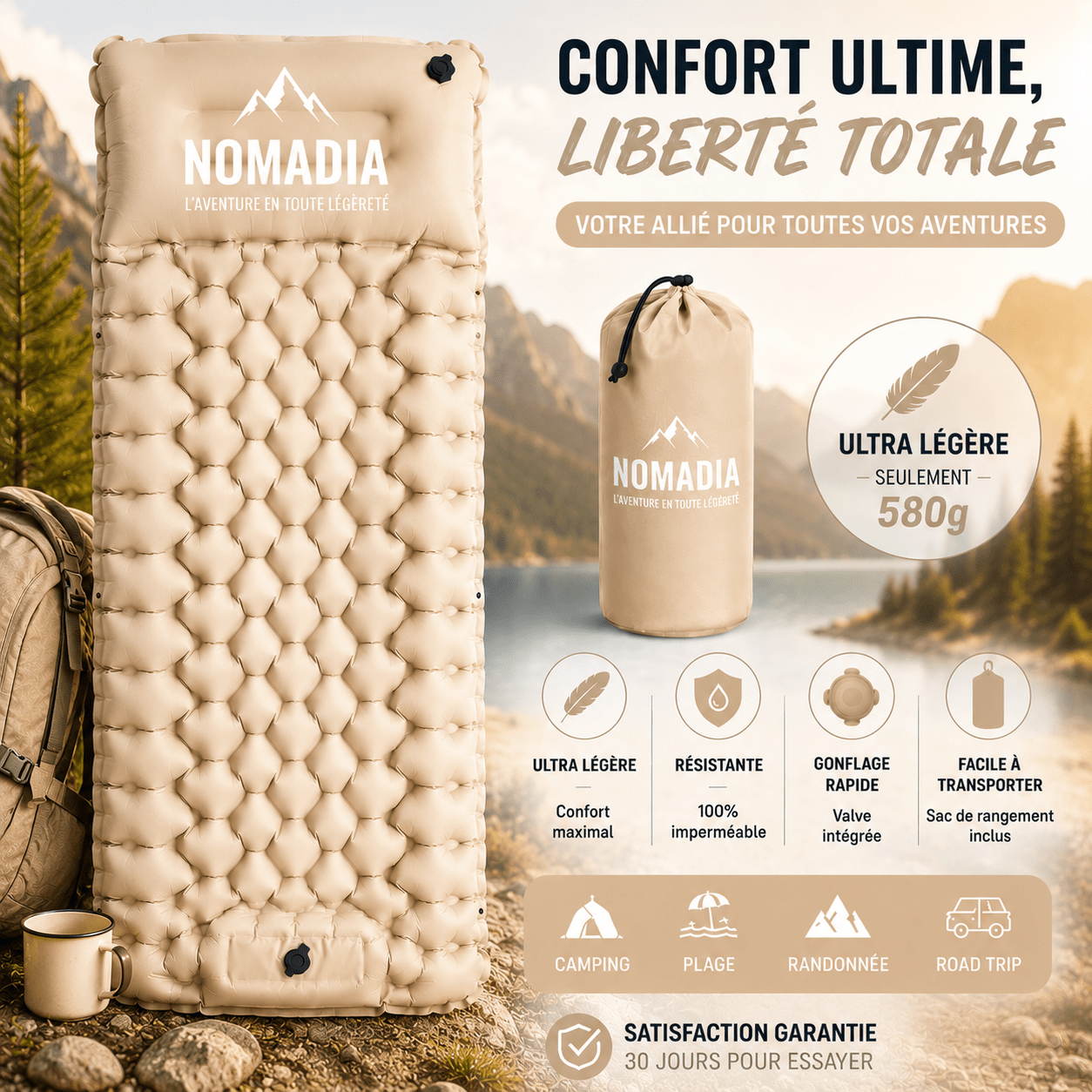 Matelas de Camping Nomadia™ - NOMADIA