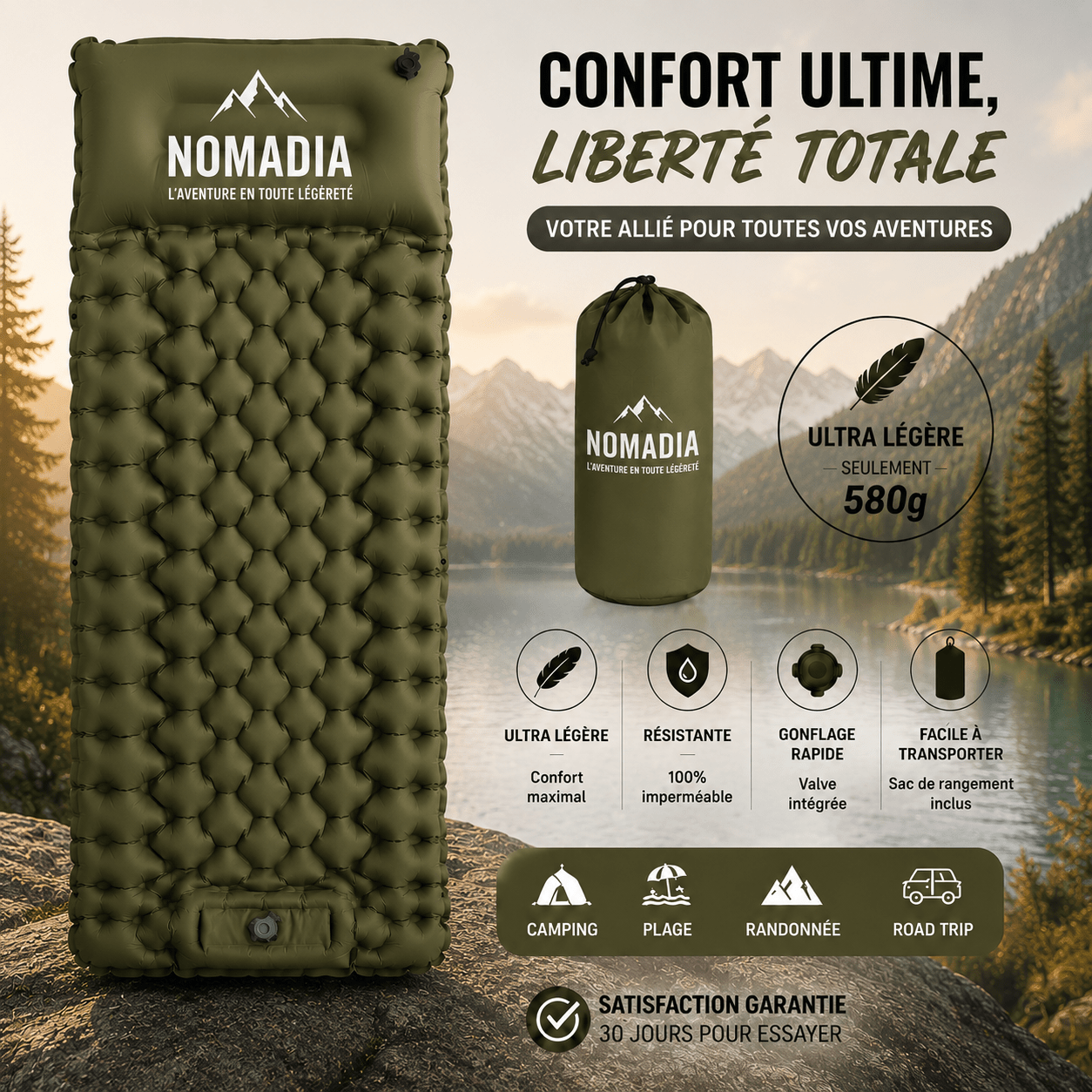 Matelas de Camping Nomadia™ - NOMADIA